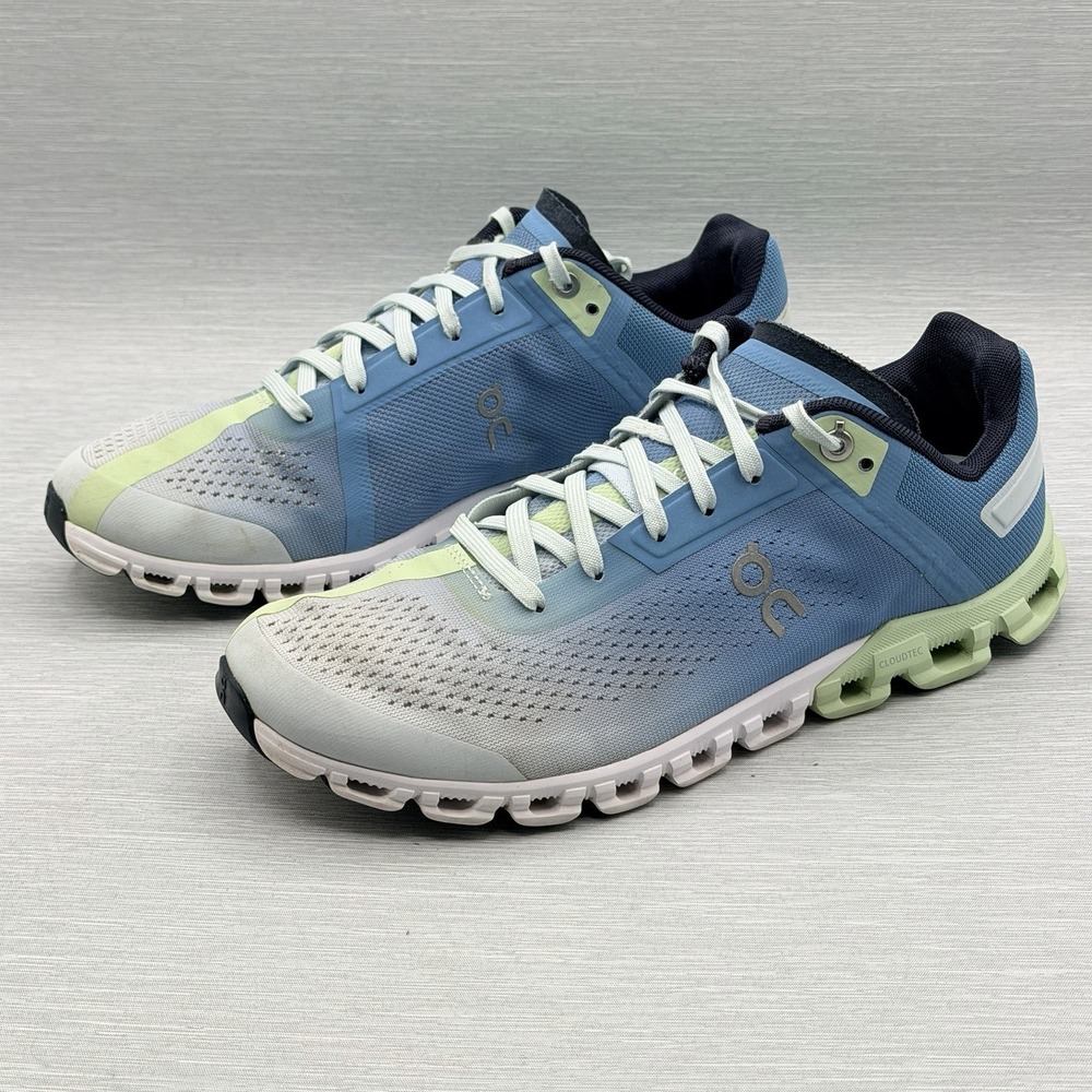 ON Cloudflow Women's 8.5 Running Shoes Blue White Niagra Meadow Lightweight